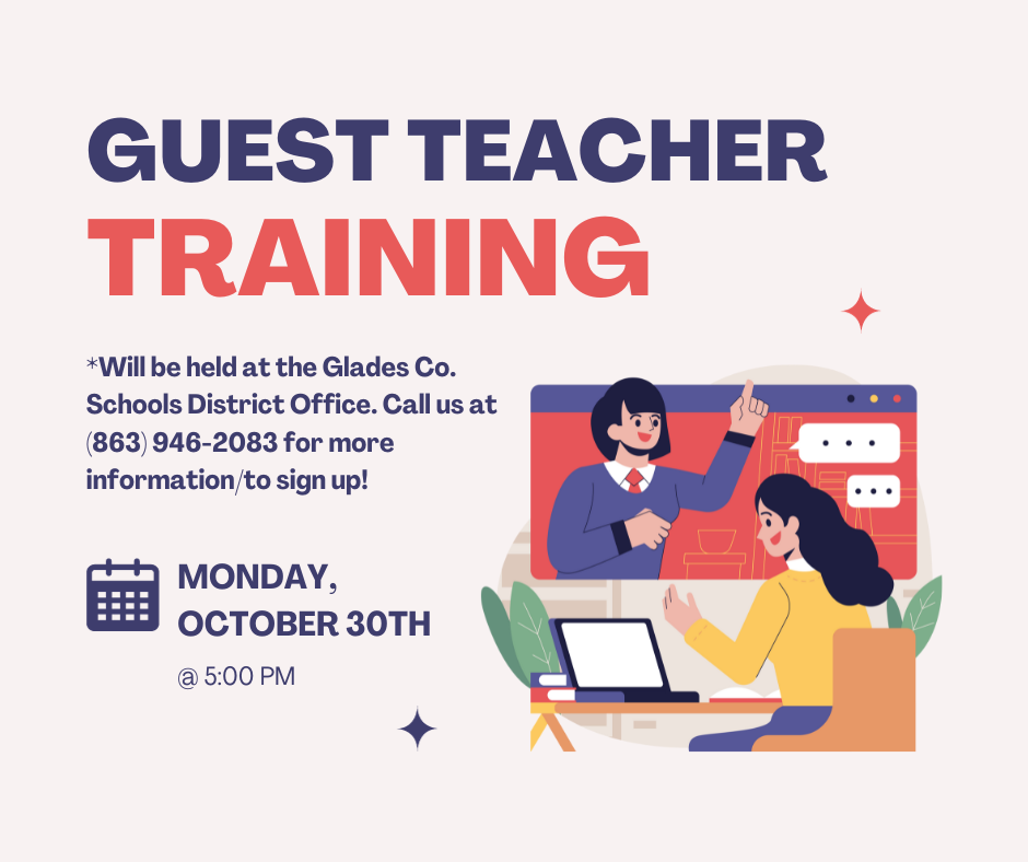 guest teacher training flyer